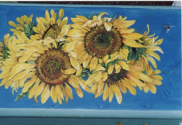 Sunflower Footstool