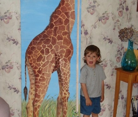 Giraffe Growth Chart Mural