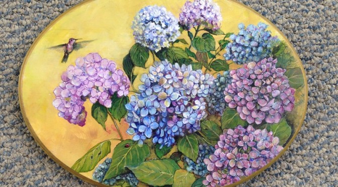 Hydrangea Plaque Series – Summer