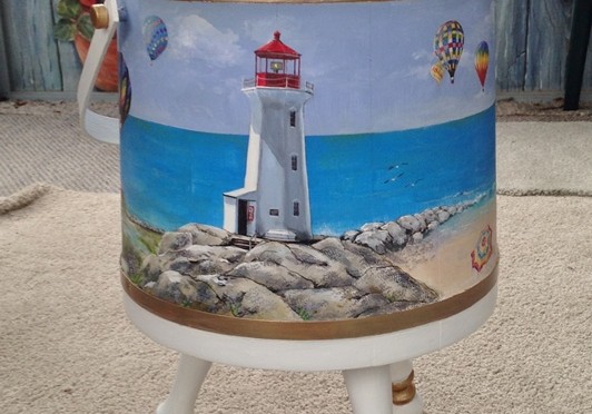 Hot Air Balloon Festival at the Beach on a Storage Container