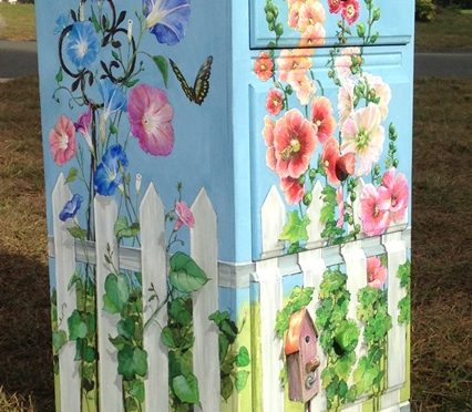 Garden Fence Painted on Three Drawer Chest
