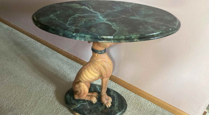 Dog and Marble Table
