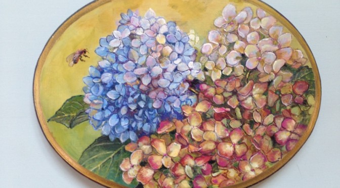 Hydrangea Plaque Series – Autumn